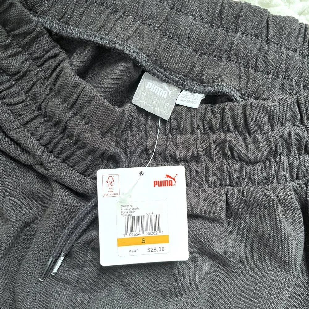NWT Puma Textured Summer Shorts (Black) S